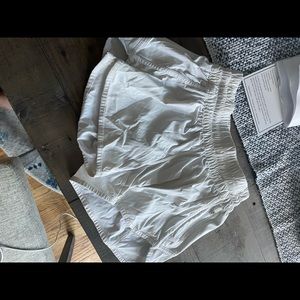 Lululemon white active shorts